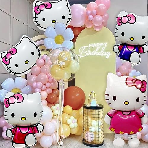 Miniatura 4 de 8 Pcs Party Balloons Decorations, Cute Kids' Party Balloons, Kawaii Mylar Balloons, Anime Theme Party Supplies Balloons for Birthday Party
