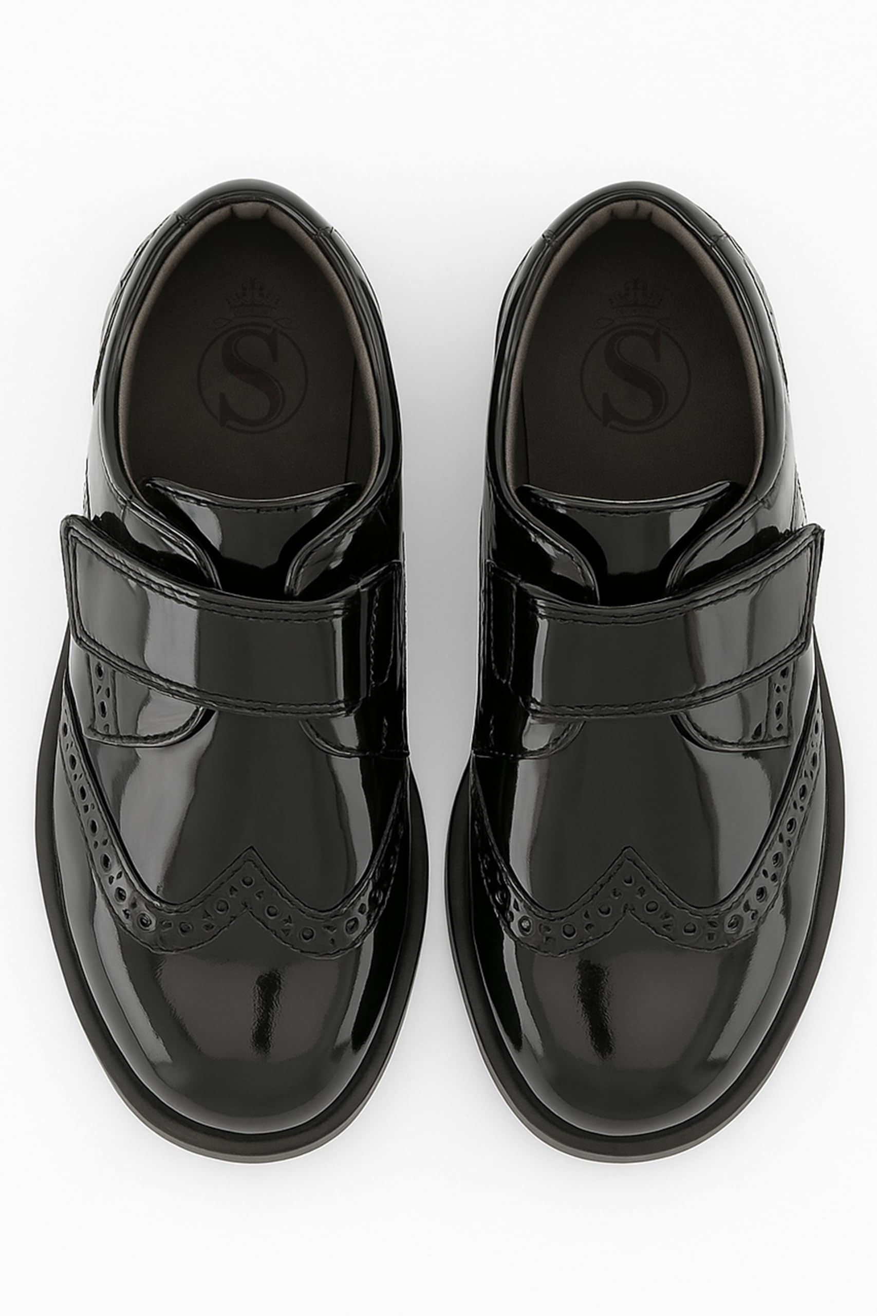 Zapatos de vestir de cuero sintético para niños, con correa, brogue, formal, para boda, Pageboy