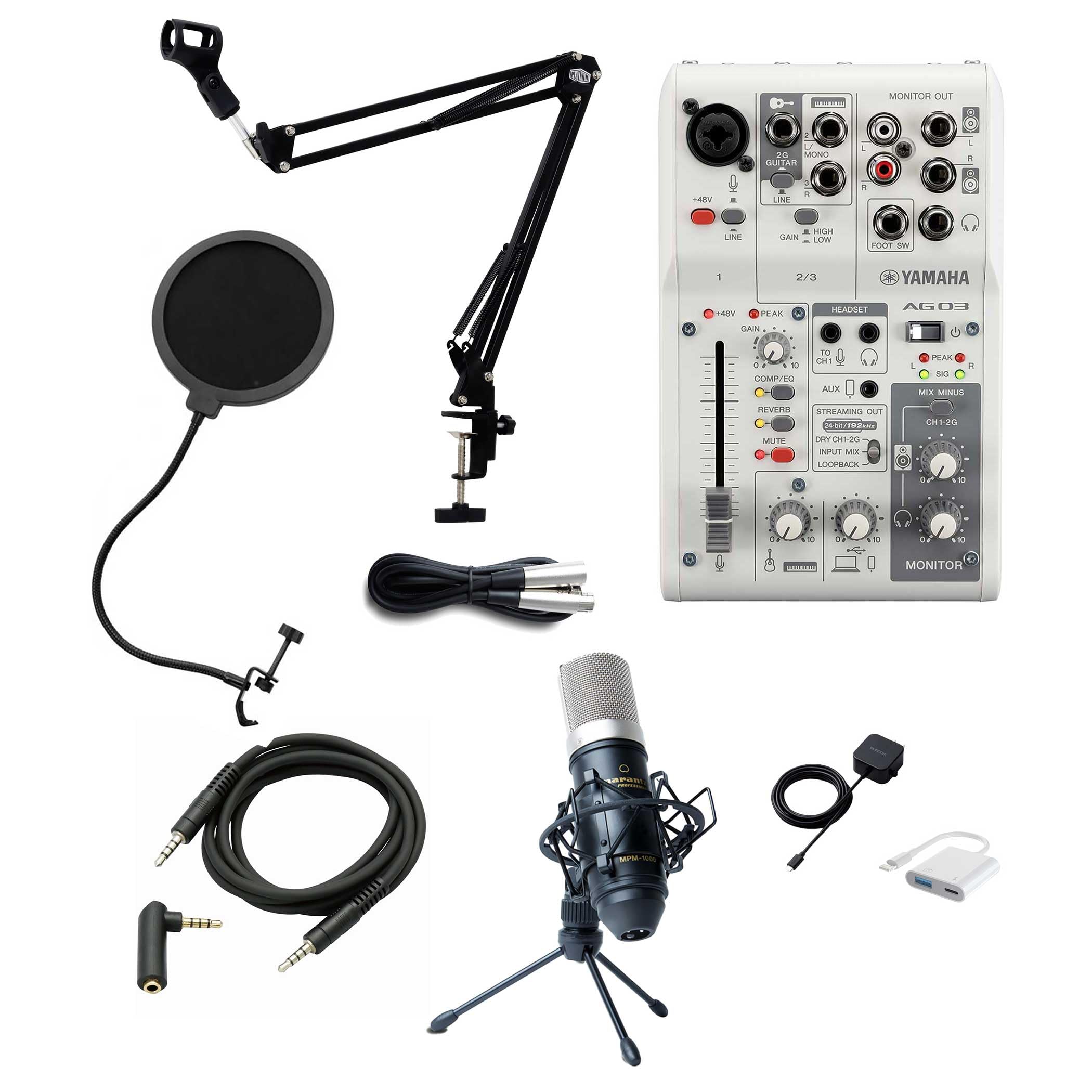 Amazon.co.jp: YAMAHA AG03MK2 iPhone配信セット アームスタンド 