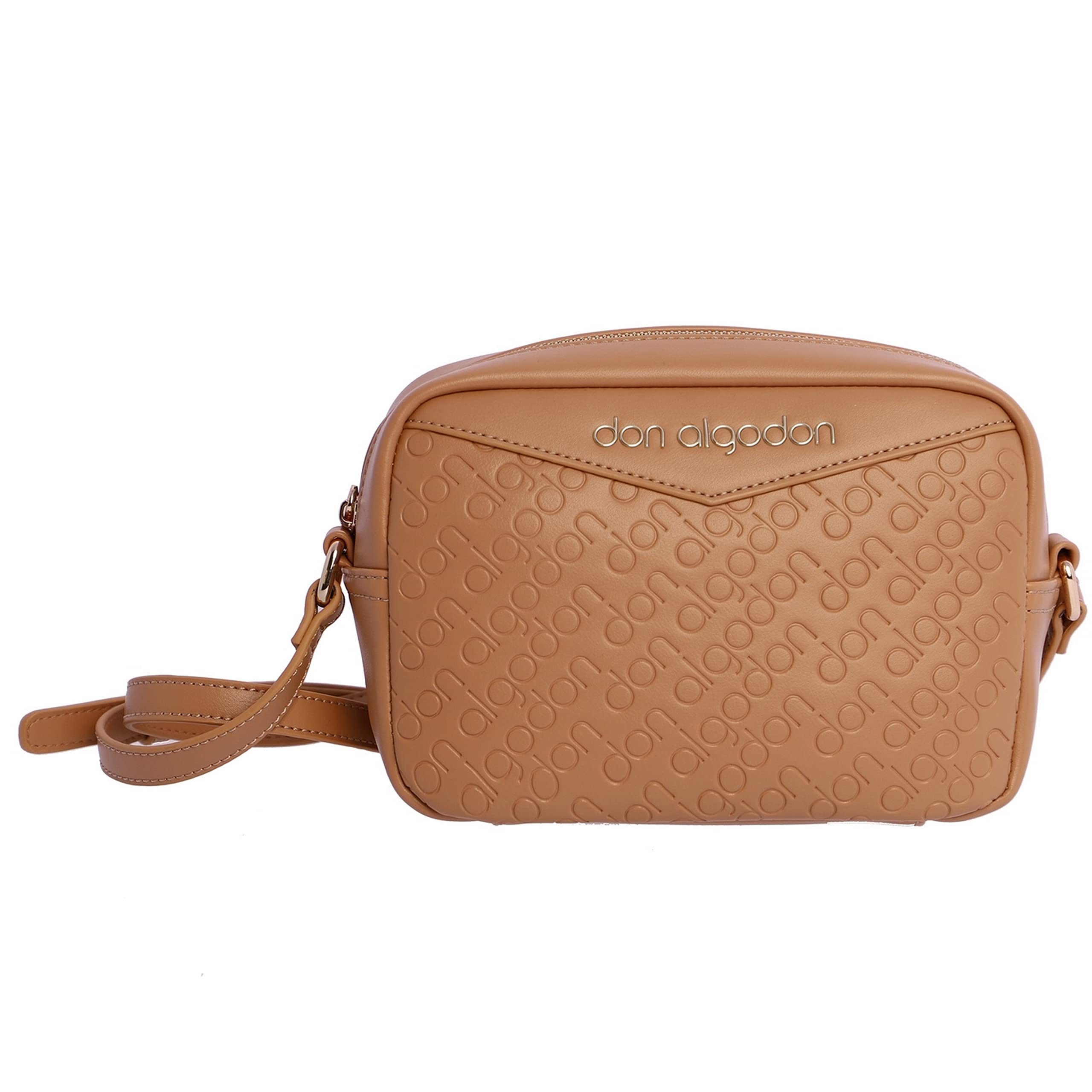 DON ALGODON Women's Paris Crossbody Bag, Beige, Bolso de Mujer bandolera
