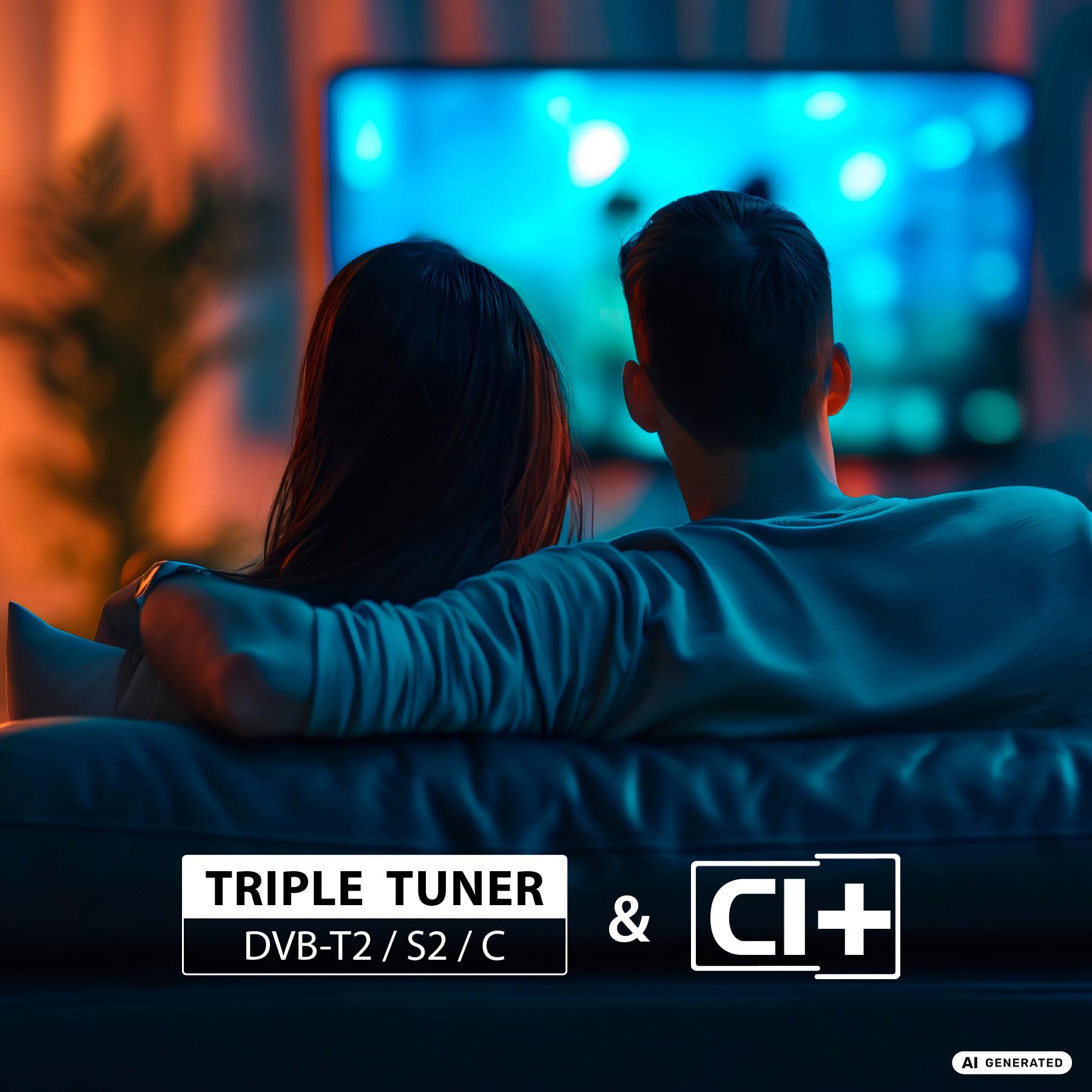 DYON Movie Smart 22 VX - 22 pulgadas Full HD Smart TV con sintonizador triple HD (DVB-C/-S2/-T2), App Store, Netflix, Prime Video, YouTube, DAZN, Disney+, waipu.tv, modo hotel