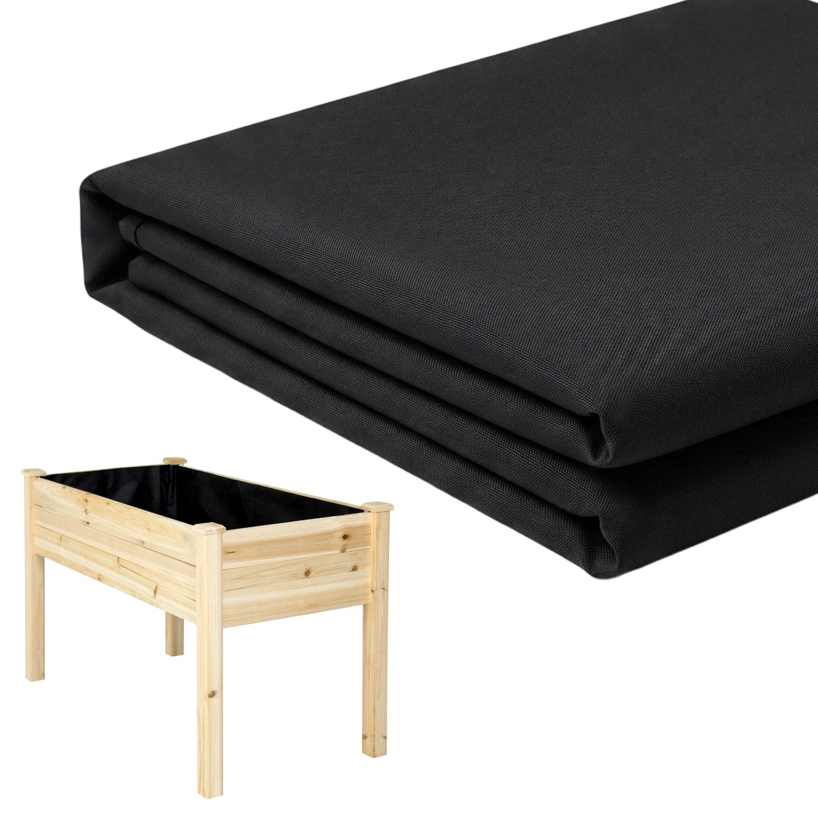 Dexpally Planter Liners for Wooden Planter Raised Bed Liner Veg Trough Fabric Liner for Large Veg Trough Outdoor Raised Bed Planter Liner for Trugs, Troughs, Herb Planters (162 x 290cm)