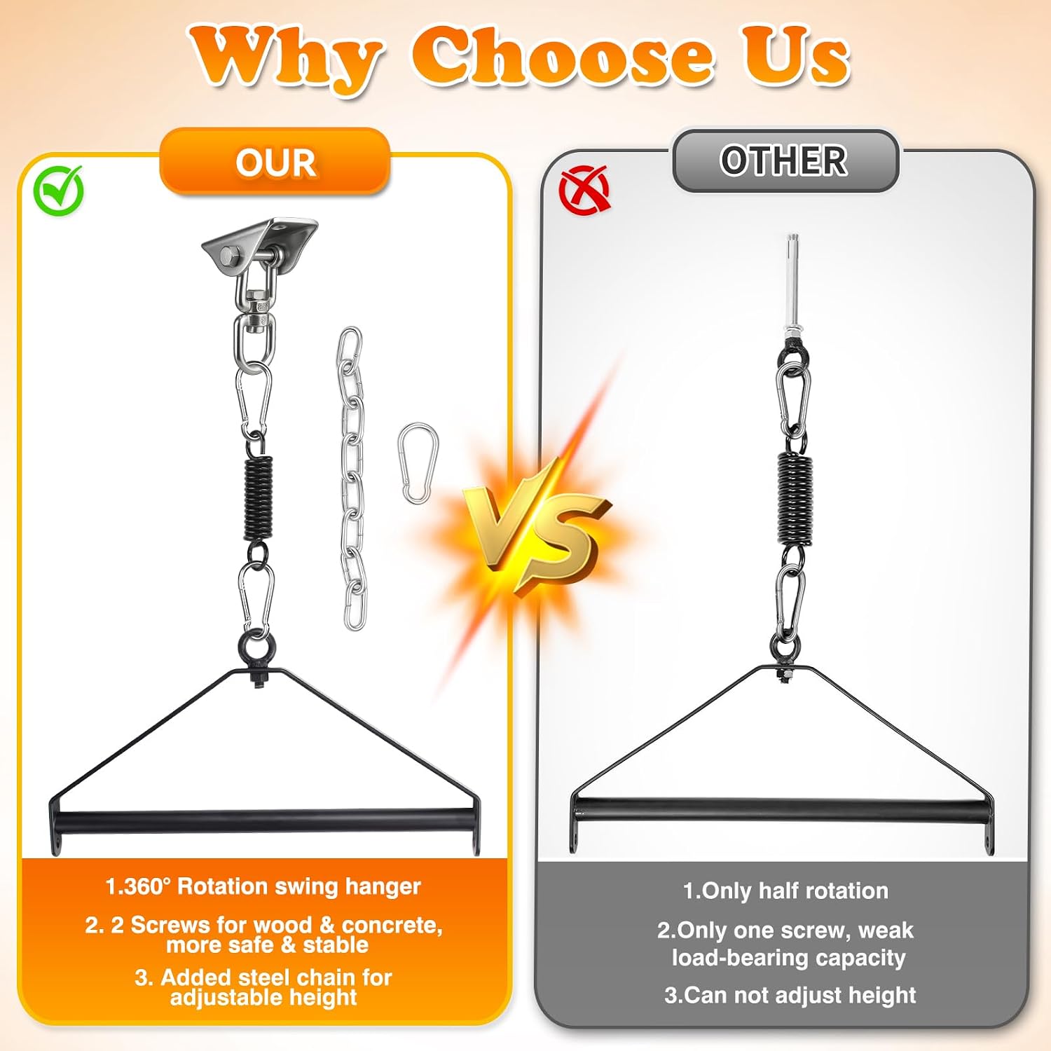 Sex Swing Stand Hold up to 500 lbs Capacity Steel Triangle Frame with Spring BDSM Furniture for Couples Indoor & Outdoor Use (Ceiling Sex Swing Stand)