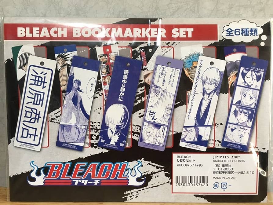 ジャンプ しおりセット Amazon.co.jp: ブックカバーしおり (キャラクター) BLEACH-ブリーチ