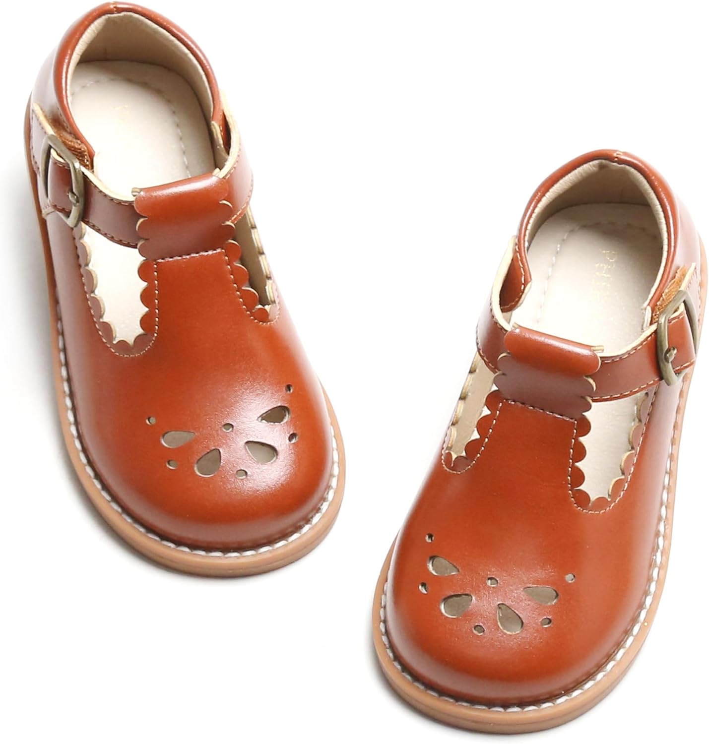 PHIRAMIN Toddler Girl Mary Jane Dress Shoes-Little Girl School Uniform Shoes for Wedding Party