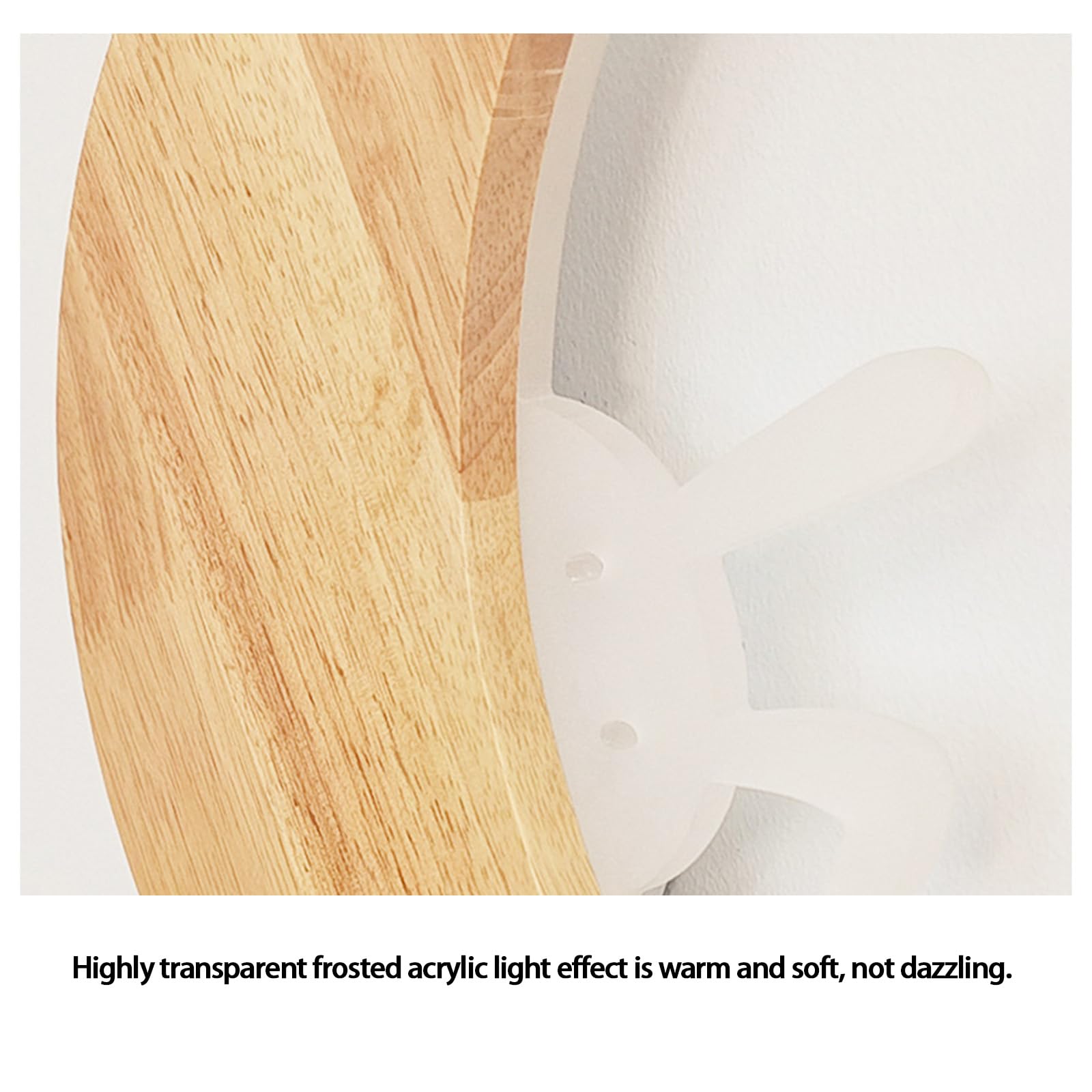 LED Habitación Infantil Aplique de Pared con Interruptor de Cadena Luz de Pared 3000K/4000K/6000K Regulable Lámpara de Pared Madera Maciza/Acrílico para Dormitorio (D)