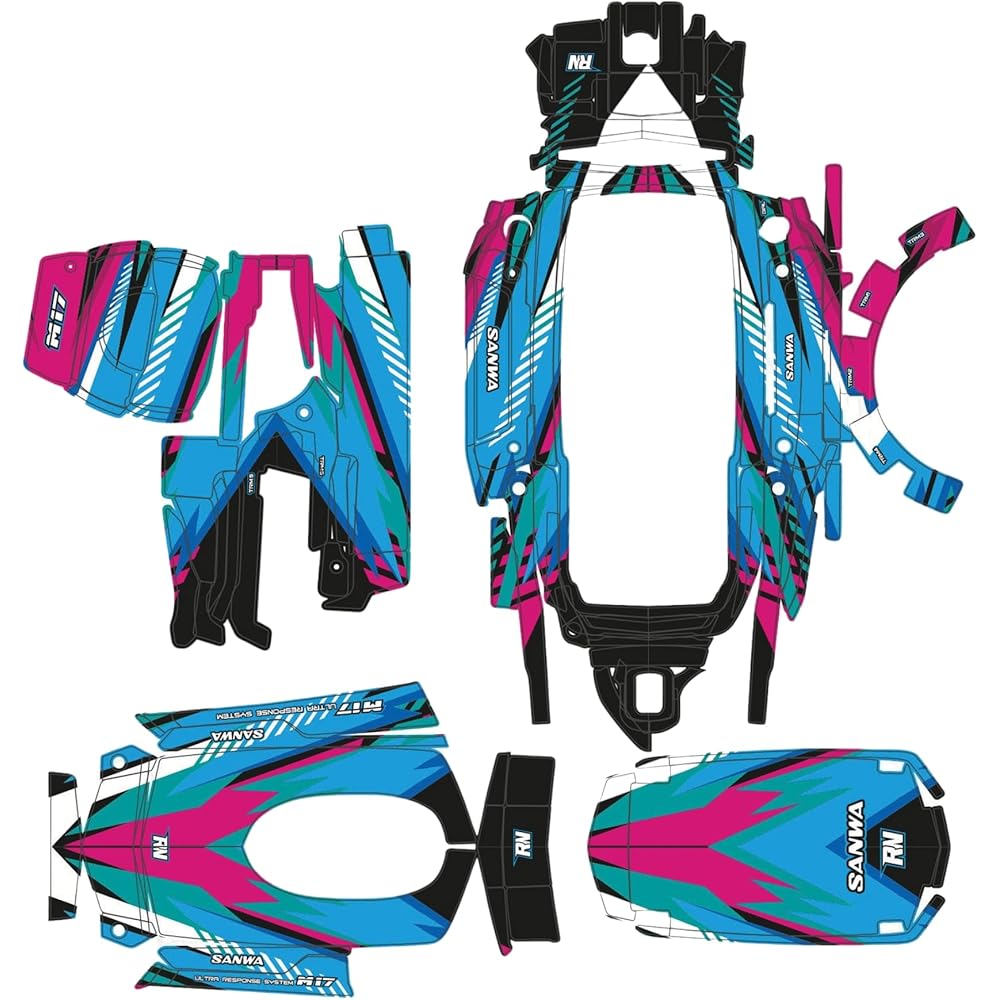 $15/mo - Finance SANWA M17 TRANSMITTER RADIO CONTROL CUSTOM VINYL DECAL ...