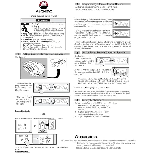 1 For O3TBX O3TA 315/390MHZ Dual Frequency AutoSeek