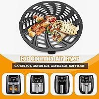 Vista 3 de Accesorios para freidora de aire Gourmia GAF698 GAF686, ovalada, antiadherente, 9.3 x 8.9 pulgadas, piezas de repuesto para freidora de aire