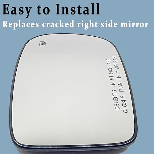 Miniatura 5 de Cargador de cristal con calefacción lateral del pasajero compatible con Dodge Challenger Charger Chrysler 200 300 de potencia derecha, espejo