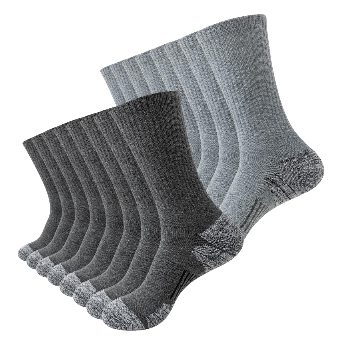 JOYNÉE 8 Pairs Mens Athletic Crew Socks