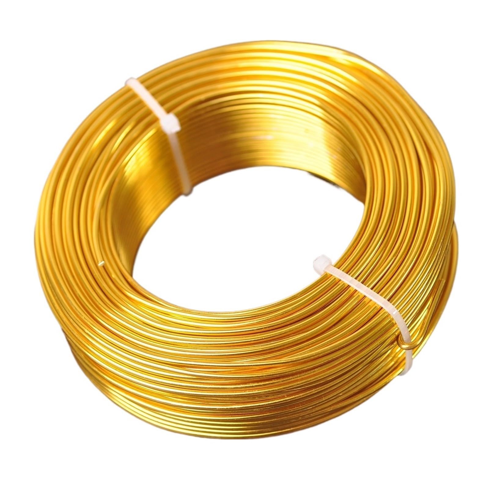 Filo di Alluminio 1 Rotolo Grande da 0,8 mm/1,5 mm/2, mm/3, mm di Filo Perline in Alluminio Morbido for la creazione Gioielli Fai Te(Gold Color,2.5mm (38 Meters))