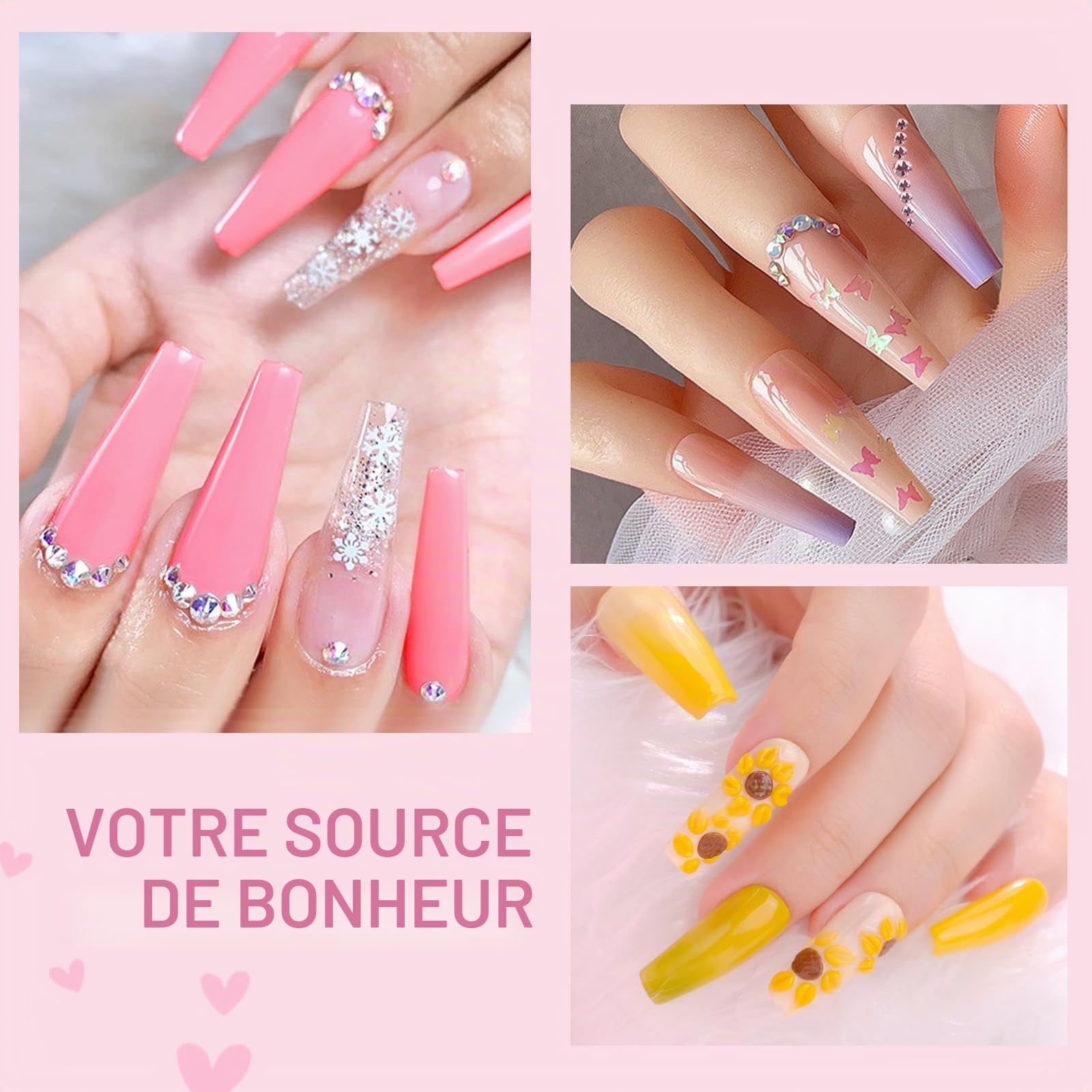 SAVILAND Kit Ongle Gel UV Complet Avec Ponceuse Pour Poudre Acrylique Liquide Avec Lampe UV pour Ongles en Gel Vernis à Kit de Nail Art Pour Salon à Domicile cadeaux pour femmes