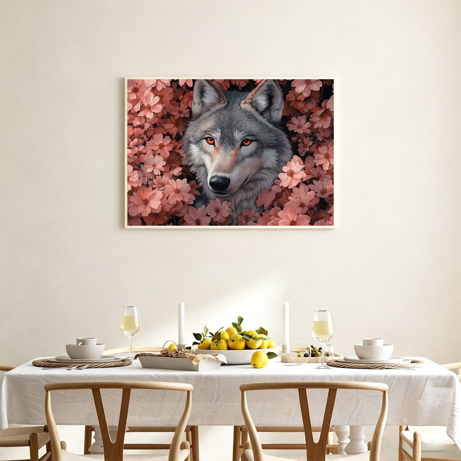 Puzzle dla dorosłych 6000, kwiat wilk, 179 x 105 cm, n-273