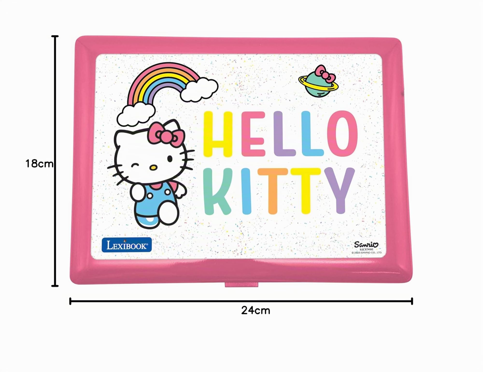 Lexibook, Hello Kitty, Laptop Educativo Bilingue Inglese/Italiano, 164 attività: Lingua, Scrittura, Matematica, Logica, Musica e Giochi, per Bambini e Bambine, JC598HKi5