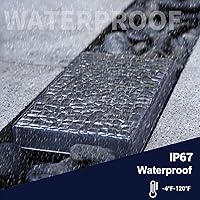 Vista 6 de Luces Solares para Pavimento al Aire Libre, Luz de Ladrillo Empotrable de 6x9, LED Resistente IP67 Impermeable, Iluminación de Paisaje para Suelo