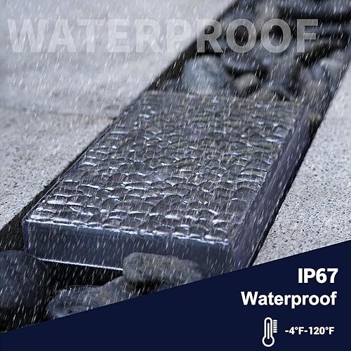 Miniatura 6 de Luces solares de entrada que cambian de color, luz solar de pavimentadora de 6 x 9 pulgadas, resistente al agua IP67 LED de ladrillo empotrado,