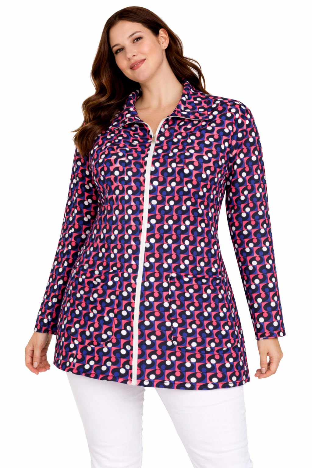 mahi fashion Women Sunmer Coat Collar Style Pure Cotton With Zipper (Pack of 1)-picture-27
