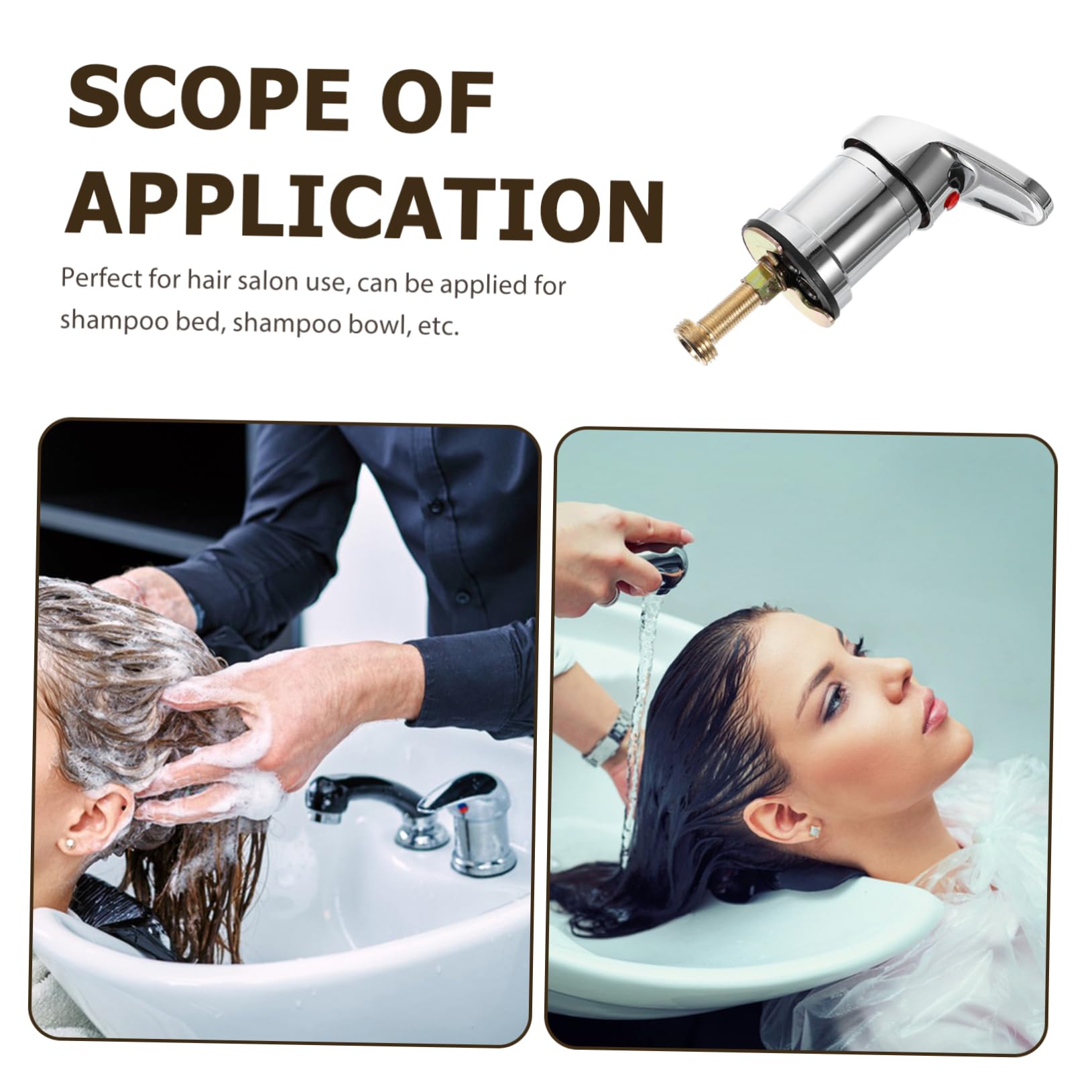 Uonlytech 3stücke Haarsalon Mischbatterie Für Shampoo-schüssel Langlebiger Wasserhahn Mit Einhebelsteuerung Für Friseursalons Und Waschbecken Korrosionsbeständig Und Einfach Zu Reinigen
