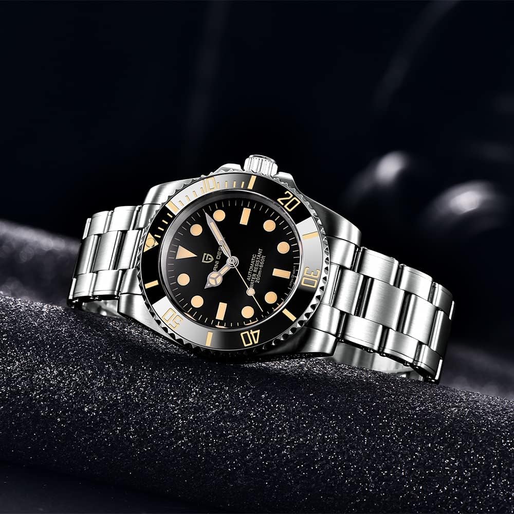Orologio uomo Pagani Design 1694 Orologio meccanico automatico Acciaio inossidabile Movimento NH35, Orologio sportivo subacqueo in cristallo di zaffiro sintetico resistente allacqua 200M Orologio uomo Pagani Design 1694 Orologio meccanico automatico Acciaio inossidabile Movimento NH35, Orologio sportivo subacqueo in cristallo di zaffiro sintetico resistente allacqua 200M