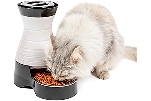 PetSafe Gravity Cat Feeder, Small, 2 Pound Kibble Capacity, Gravity Pet Feeder...