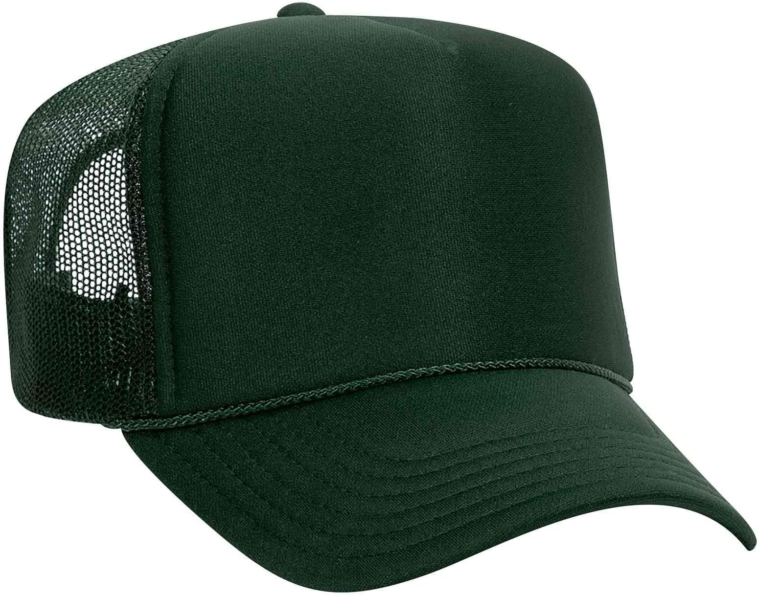 Otto Caps 5 Panel High Crown Mesh Back Trucker Hat Polyester Foam Front