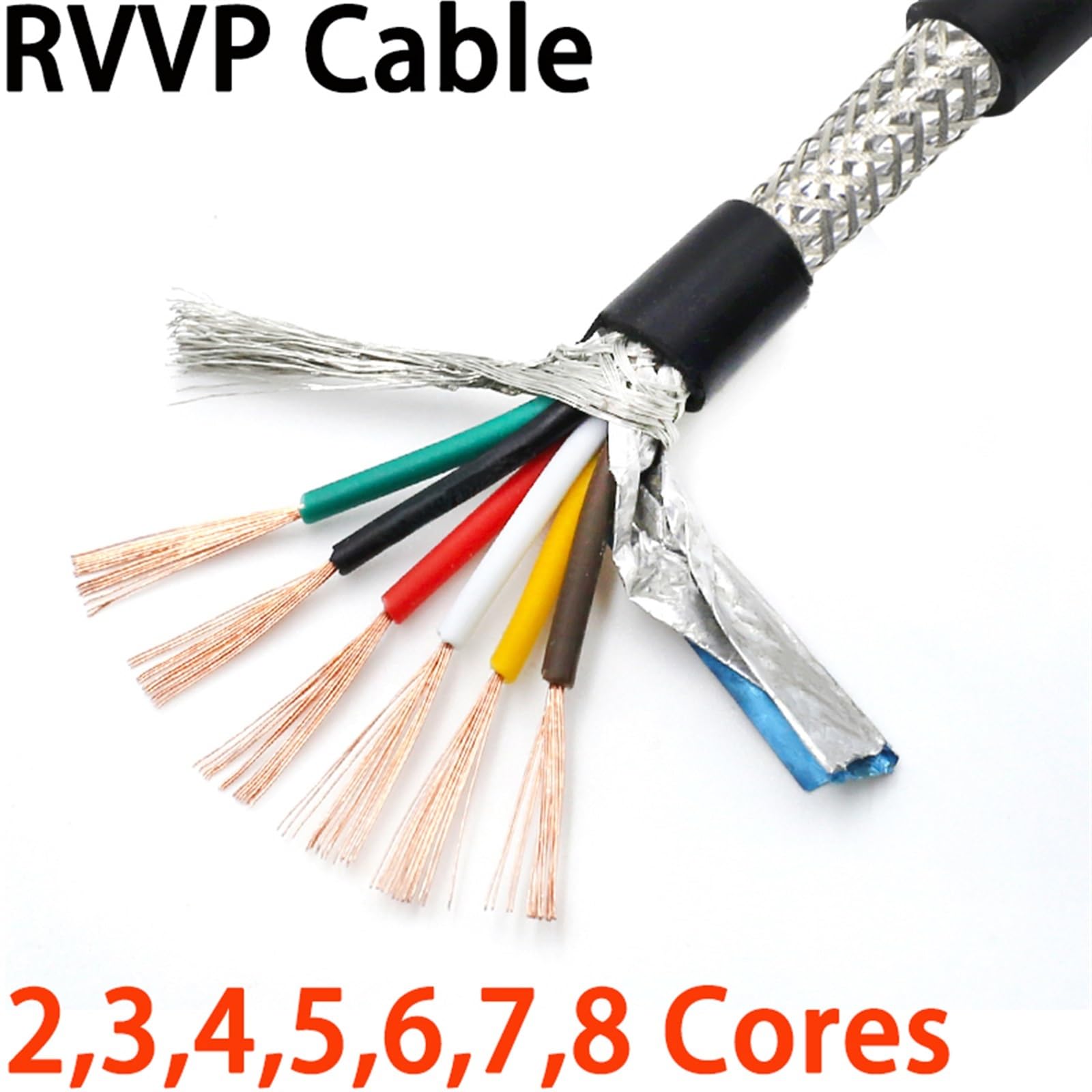 cable apantallado, UL2547 Insulated Shielded Cable Connector Loom(6 Cores 1 Meter,18AWG 0.75mm)