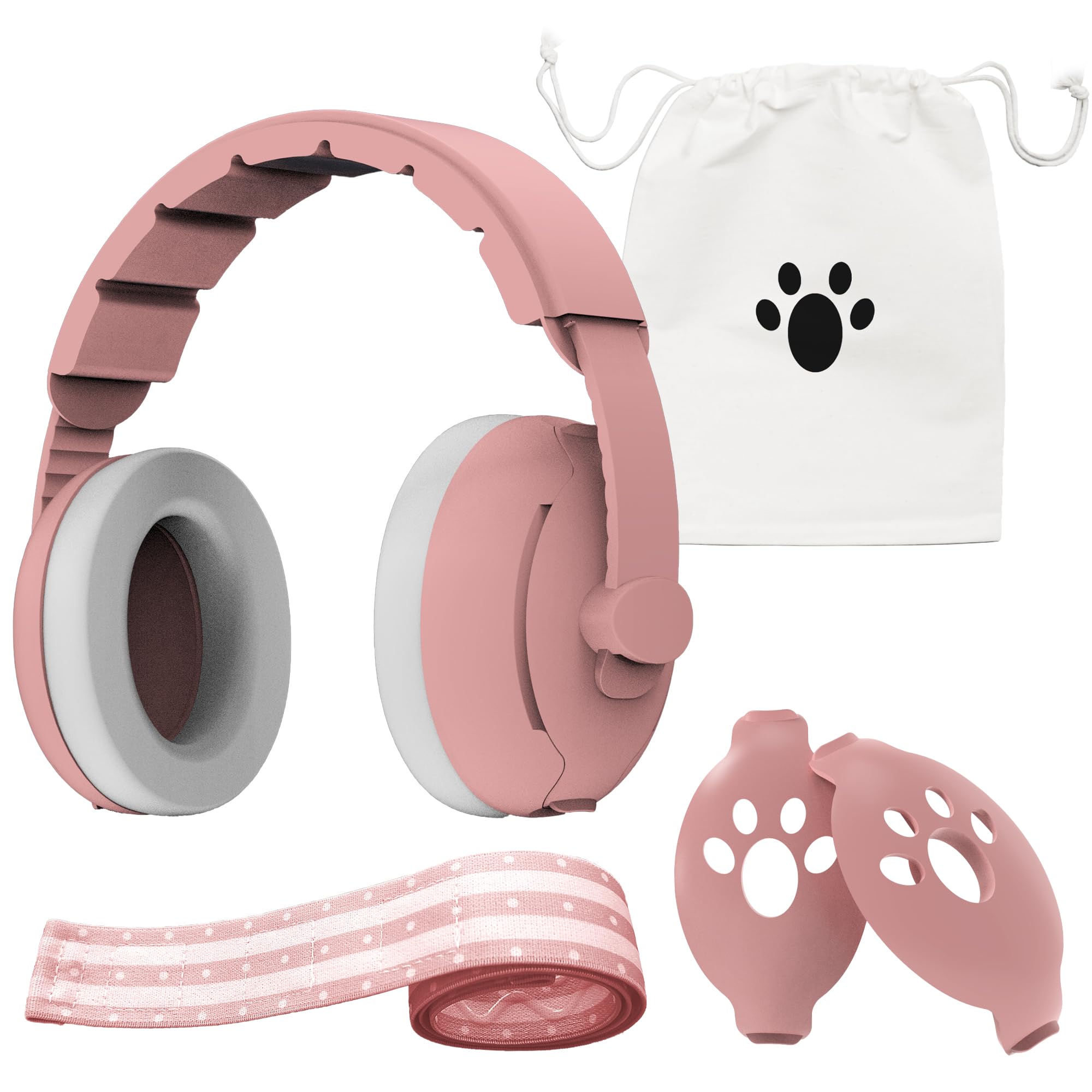 Heart of Tafiti 2-in-1 Baby Ear Muffs - hearing protection earmuffs | Mubboo