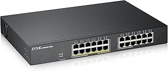 Zyxel 24-Port GbE Switch | 130 Watt 802.3at PoE | Rackmount | Smart Hybrid Mode Switch | Standalone or Nebula Cloud [GS1915-24EP]