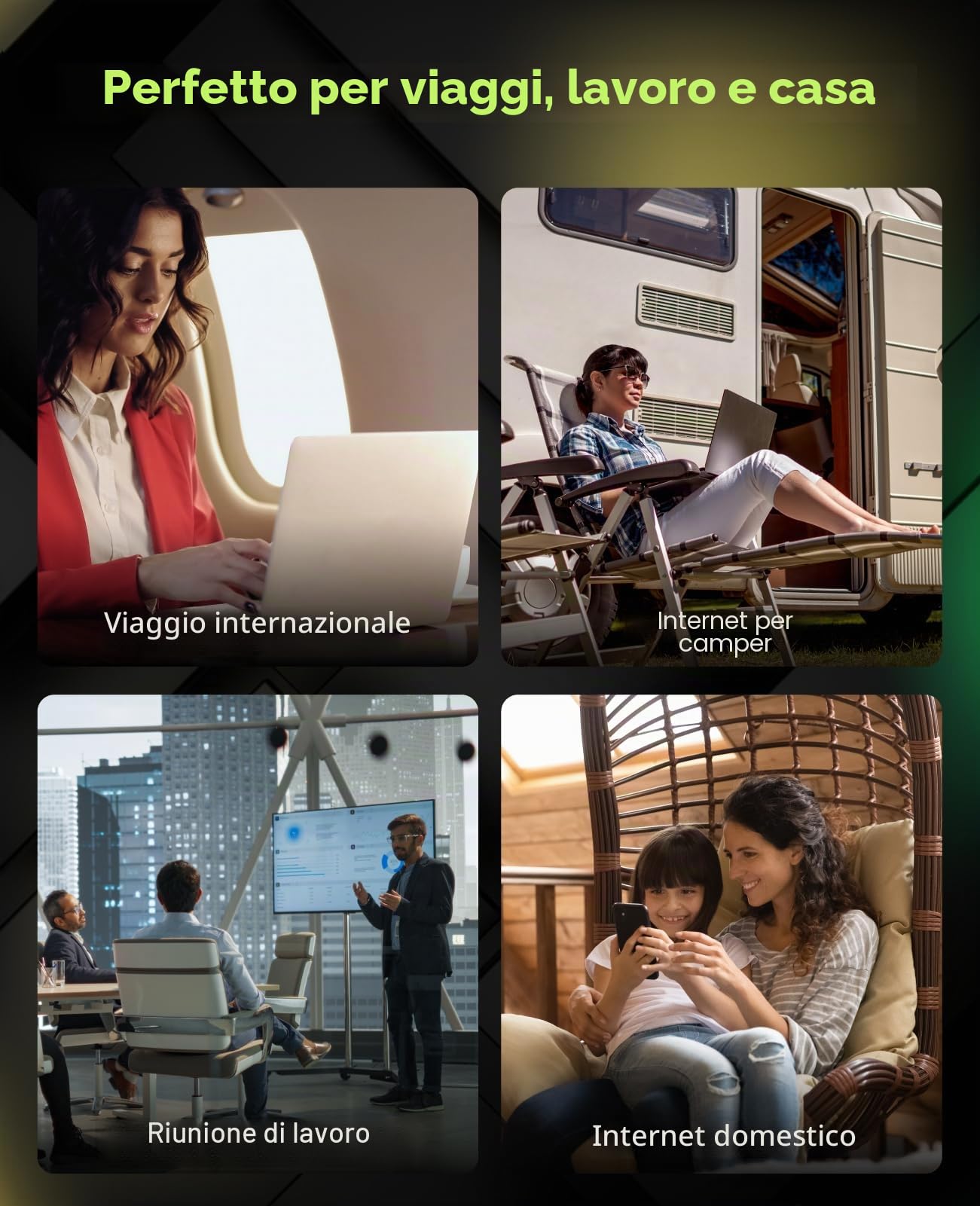 GlocalMe MeowGo Router WiFi Mobile 4G, DL 390 Mbps/UL 150 Mbps, Internet Mobile per 200 Paesi Globali, Nessuna SIM Necessaria, WiFi Portatile per Viaggi senza Contratto con 10GB di Dati in Europa