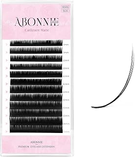 Cashmere Lash Extensions UB Curl 0.07 thickness 8-15mm Volume Eyelash Extensions Super Matte Black Classic Lash Extensions Individual Lashes Tray Professional Lash Salon Use(0.07-UB-8-15MM)