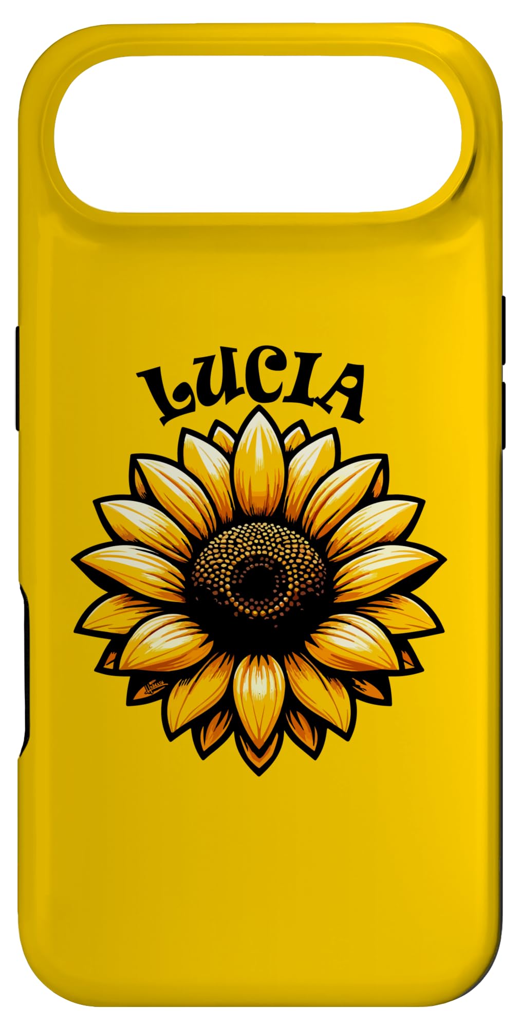 Lucia ひまわりデザイン 女の子 名前 ルチア スマホケース iPhone Air 用