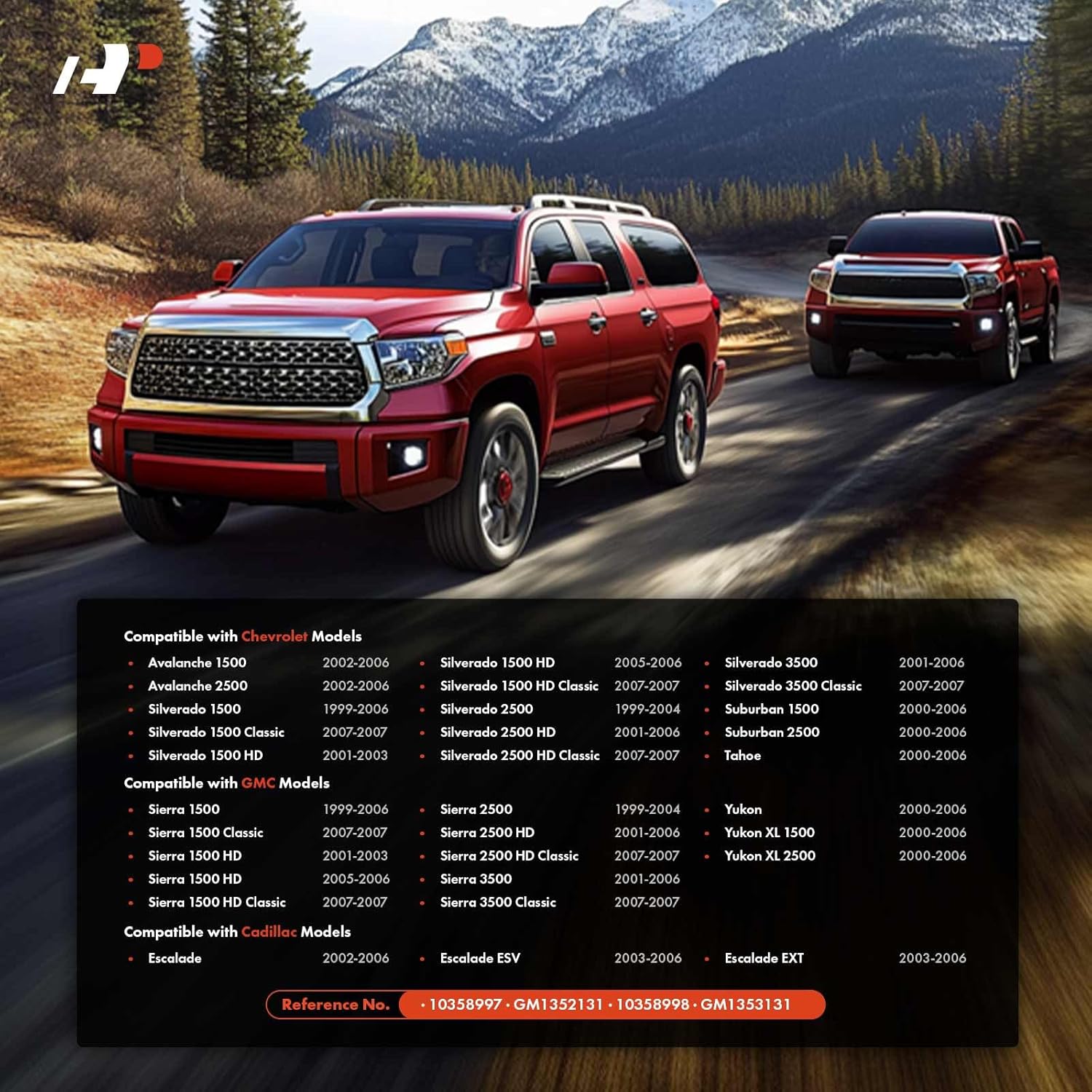 A-Premium Inside Interior Door Handles Compatible with Chevrolet Silverado 1500 2500 3500, Tahoe & GMC Yukon & Cadillac Escalade, Bright Chrome, 2-PC Set, Front Driver & Passenger Side