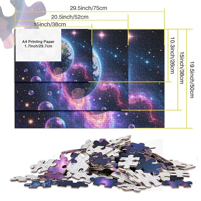 Foto 6 de 7 de Universo Tierra 1000 Piezas Adultos Puzzle Clásicos Regalo Artistic Style DecoracióN Familiar Juego…