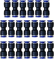 Vista 12 de 5 piezas de conector de reducción de tubo en T neumático con forma de T de 3 vías de 10 mm x 6 mm x 10 mm, conector rápido de empuje en T