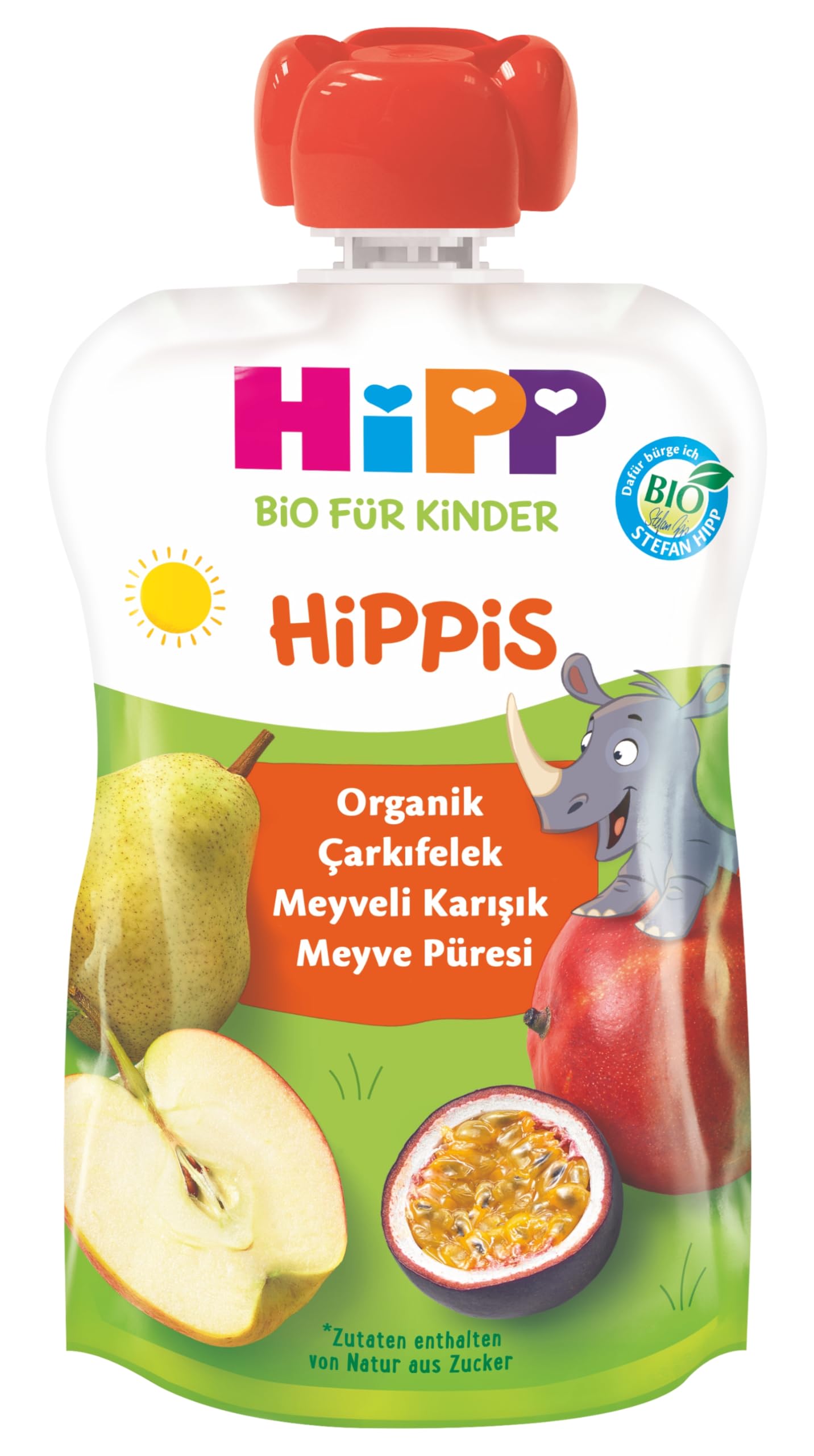 HİPP ORGANİK ÇARKIFELEK MEYVELİ KARIŞIK MEYVE PÜRESİ EK GIDA 100G