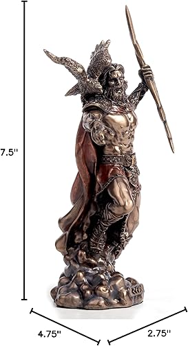 Miniatura 8 de Veronese Design Zeus - Figura de escultura con acabado de bronce de resina fundida en frío de 7 12 pulgadas