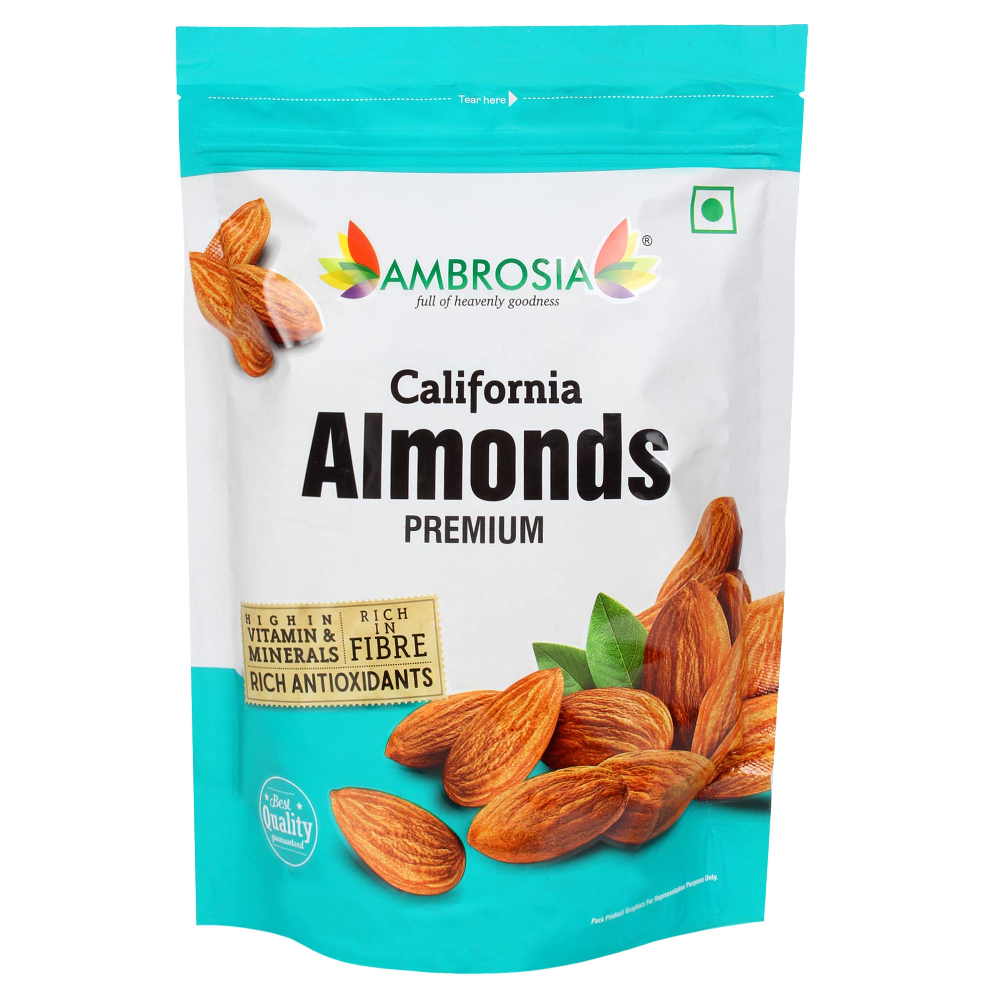 Ambrosia Premium California Whole Almonds 500g | Pack of 2 X 500g | Almonds 1 kg | Premium Dry Fruits (B08RZ5NXY1) Amazon Price History, Amazon Price Tracker