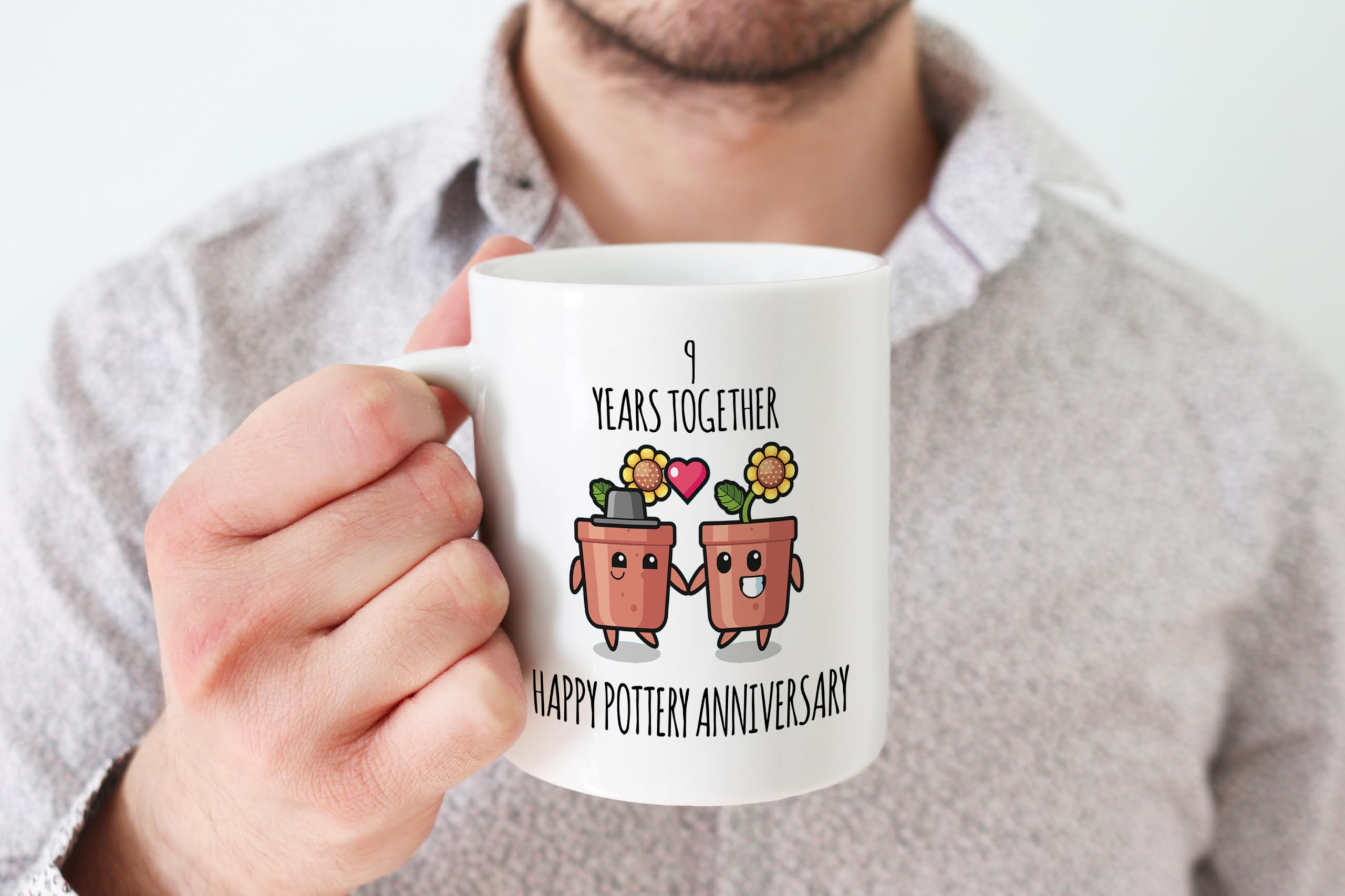 9th Anniversary Mug Gift for Men Women, 9 Years Together - Image 4
