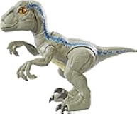 Mattel Jurassic World Primal Pal Blue with Spring-activated Action, Sound Effects Plus Neck, Shoulder, Tail and Feet Articulation for Added Play Movement