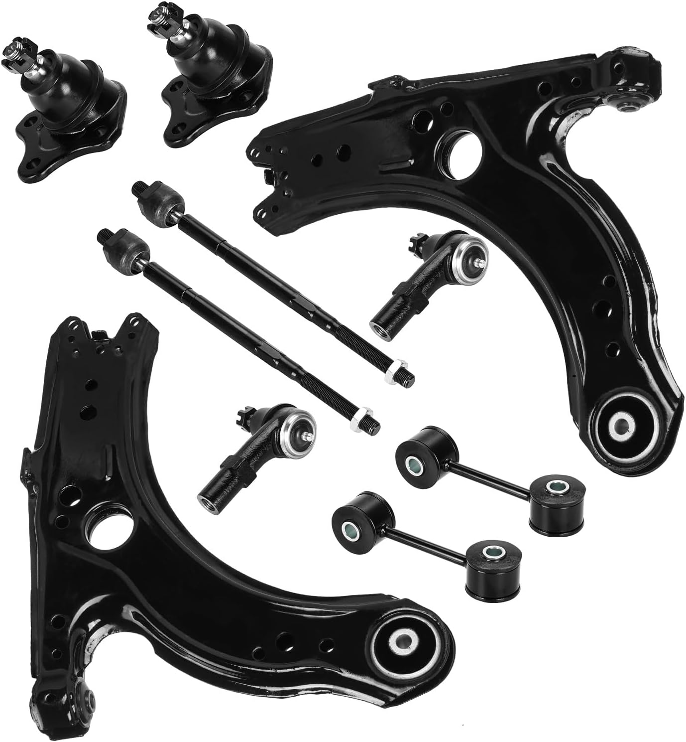 Kits de suspensión de brazos de control inferiores delanteros para Volkswagen Beetle 2001-2010, para golf 2003-2006, para Jetta 2001-2005, juego de