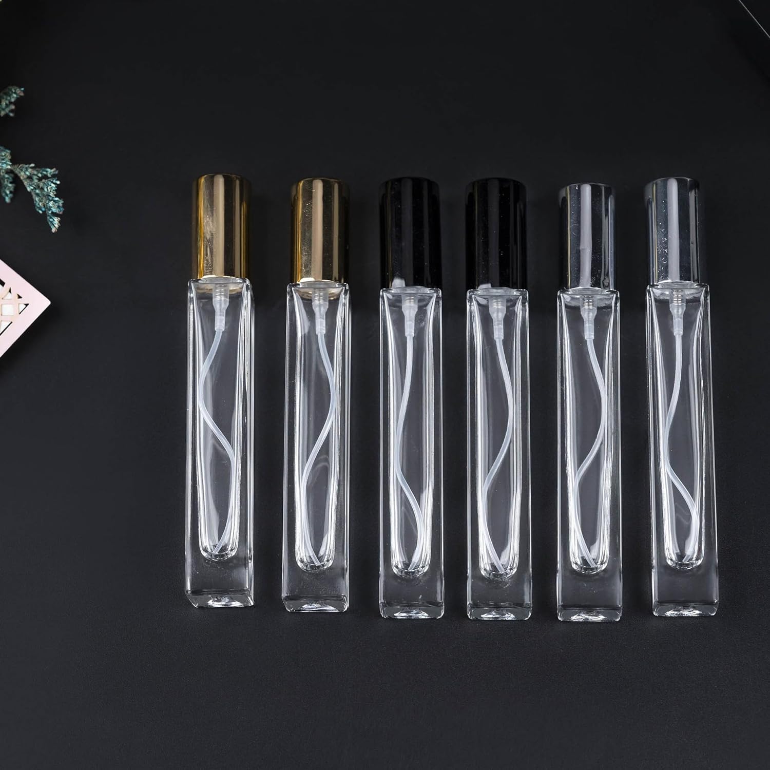 Mini Bottiglie di Profumo da Viaggio, Atomizzatore di Profumo 10 Pezzi 10ML Bottiglia di Profumo Testa di Spruzzo Elettrochimico Profumo Portatile Bottiglie Riutilizzabili Vuote Ricaricabili (Color :