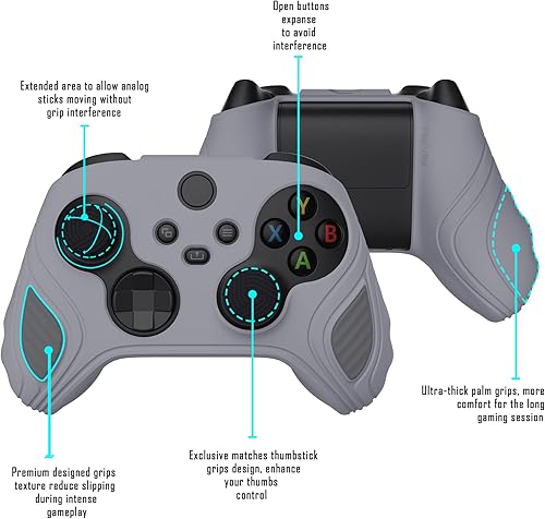 Miniatura 5 de PlayVital Scorpion Edition - Funda de silicona antideslizante de dos tonos para el controlador Xbox Series XS, funda de goma suave para control
