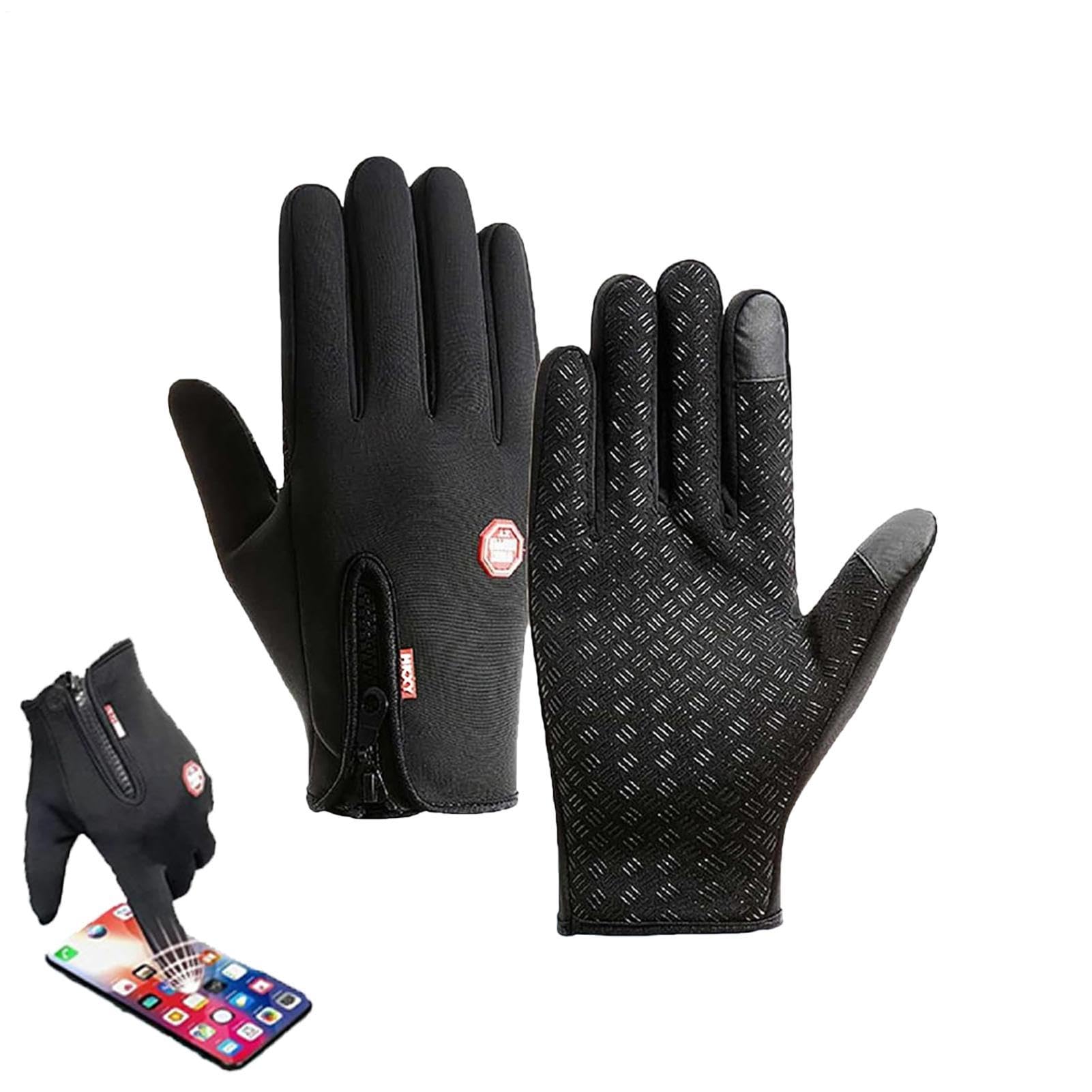 Guantes de esquí térmicos y guantes de nieve táctiles para hombre y mujer en clima frío al aire libre 8