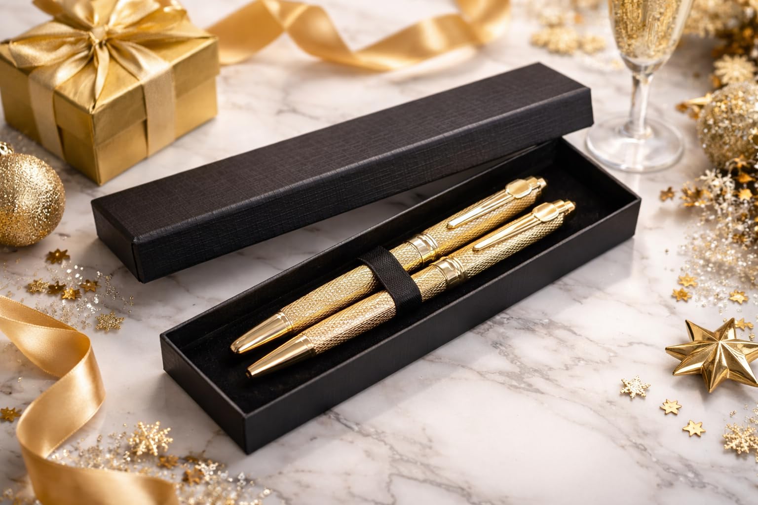 Premium Stifte-Set Gold Kugelschreiber & Tintenroller