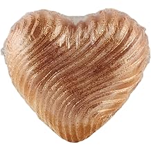 TSA Handmade All Natural Moisturizer Hand and Body Bar Soap, Pink Champagne Scented Fragrance Heart, Glitter, Girl, Mothers Day, Woman, Birthday, Party Favor Gift, White, 3.5 oz Rose Gold