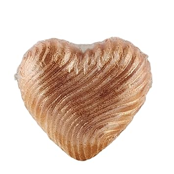 TSA Handmade All Natural Moisturizer Hand and Body Bar Soap, Pink Champagne Scented Fragrance Heart, Glitter, Girl, Mothers Day, Woman, Birthday, Party Favor Gift, White, 3.5 oz Rose Gold