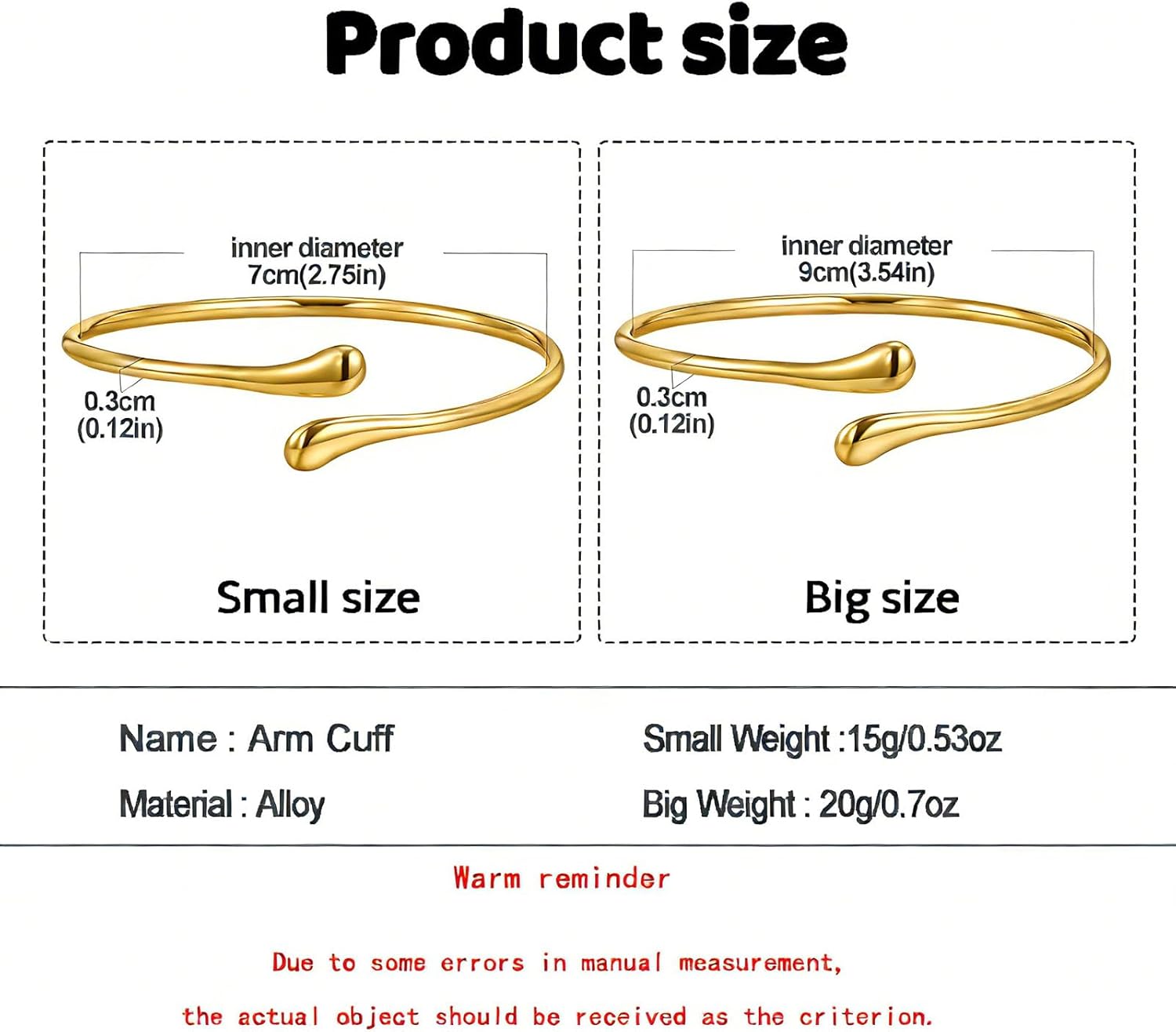 Arm Cuff Bracelet for Women Silver Upper Arm Cuffs Bracelet Water Droplet Shaped Bangles Minimalist Style Fashion Mermaid Costume Jewelry Party Accessory - Image 5