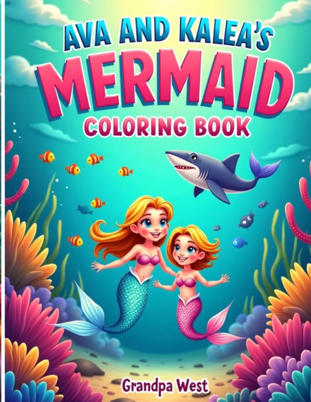Ava and Kalea's Mermaid Coloring Book