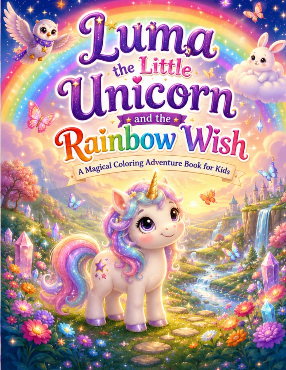 Luma the Little Unicorn and the Rainbow Wish: A Coloring Adventure Book for Kids